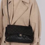 Chanel 2014 Black Soft Caviar Medium Single Flap Bag