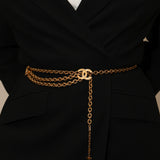 Chanel 1985 CC Triple Chain Belt 24K GP