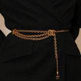 Chanel 1985 CC Triple Chain Belt 24K GP