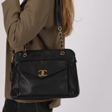 Chanel 1992 Caviar Front Pocket Tote 24K GP