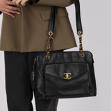 Chanel 1992 Caviar Front Pocket Tote 24K GP