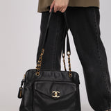 Chanel 1992 Caviar Front Pocket Tote 24K GP