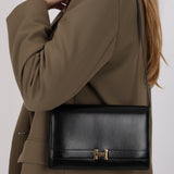 Hermès 1986 Noir Box Annie Shoulder Bag GHW