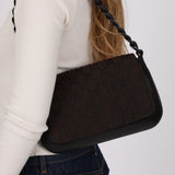 Gucci Chocolate Pleated GG Nylon Chain Flap