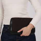Gucci Chocolate Pleated GG Nylon Chain Flap