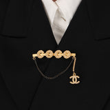 Chanel 2001 CC Coco Jeweled Brooch