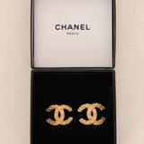 Chanel CC Woven Clip-On Earrings 24K GP