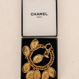 Chanel 1989 CC Coco Coins Bracelet 24K GP