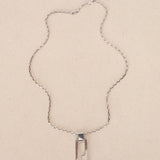 Gucci Sterling Silver G Logo Necklace