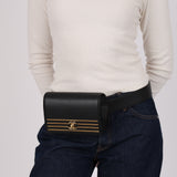 Chanel 2019 Navy Caviar Captain Gold Bar Belt Bag