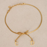 Dior Ribbon CD Motif Choker Necklace