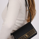 Chanel 2019 Navy Caviar Captain Gold Bar Belt Bag