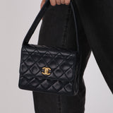 Chanel Coco Crush Shoulder Bag Navy Lambskin 1992 GHW