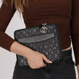 Chanel Embossed Tech Case Black Lambskin 2011 SHW