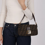 Rare Fendi Zucca Baguette Bag GHW