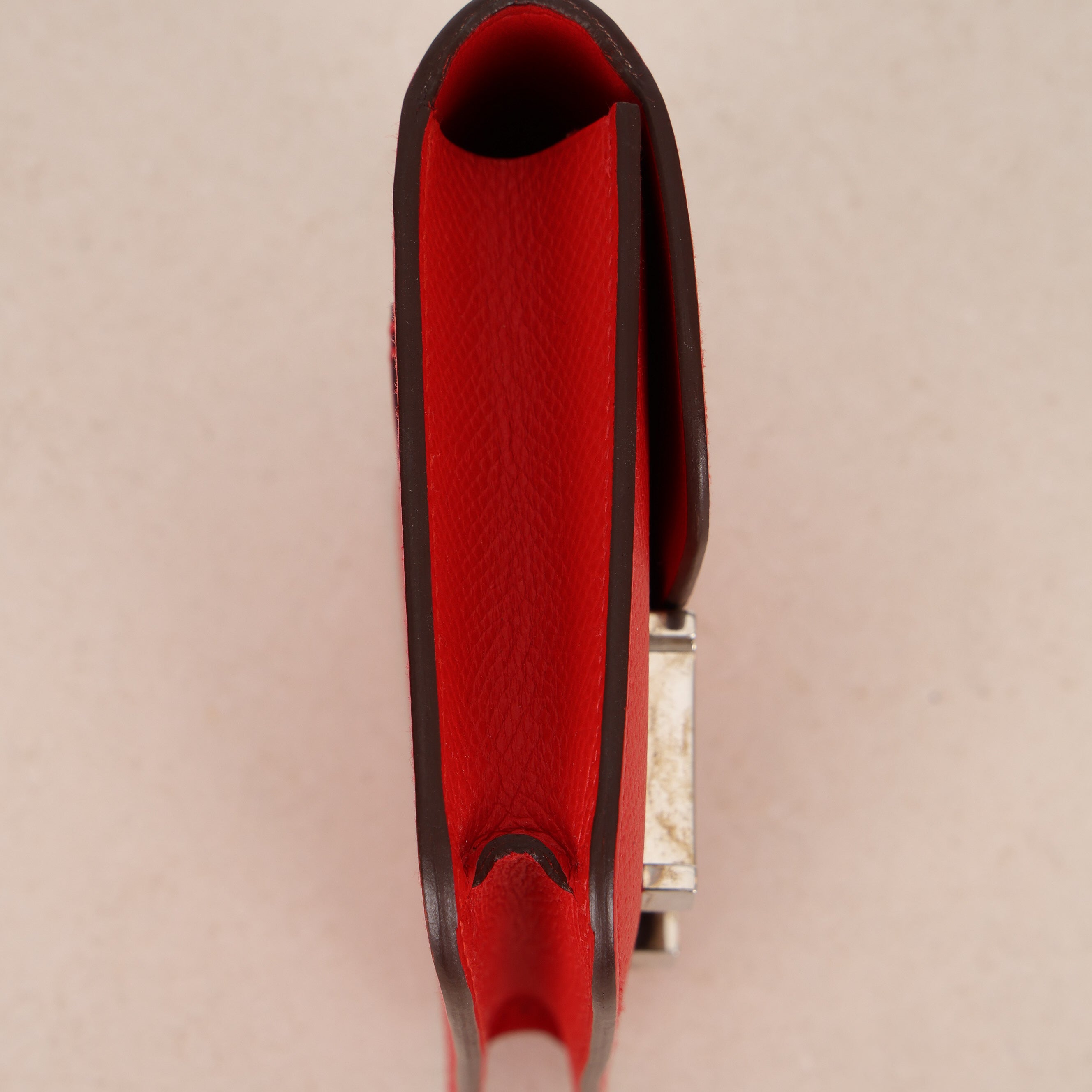 Hermès Constance Slim Wallet Rouge De Coeur Epsom 2021 PHW