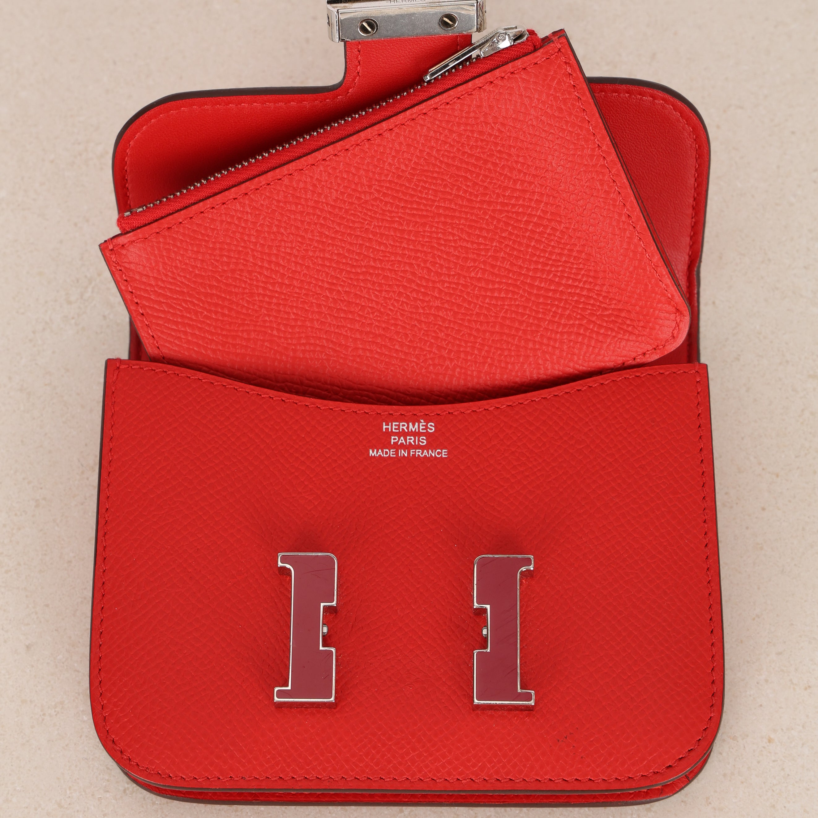 Hermès Constance Slim Wallet Rouge De Coeur Epsom 2021 PHW