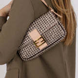 Rare Fendi 2014 Crystal Sequin Embellished Baguette