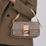 Rare Fendi 2014 Crystal Sequin Embellished Baguette