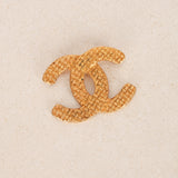 Chanel 1992 Woven CC Brooch 24K GP
