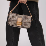 Rare Fendi 2014 Crystal Sequin Embellished Baguette