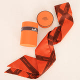 Hermès Orange Logo Gift Ribbon Twilly
