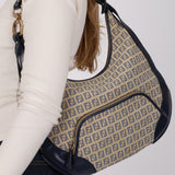 Fendi Navy Zucchino Large Chef Hobo