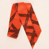 Hermès Orange Logo Gift Ribbon Twilly