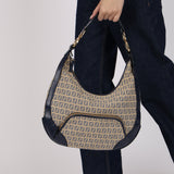Fendi Navy Zucchino Large Chef Hobo