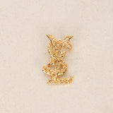 Saint Laurent Cassandra Logo Brooch