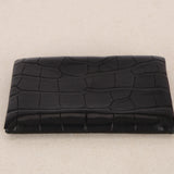 Hermès 2018 Noir Alligator Mississippiensis Calvi Card Case PHW
