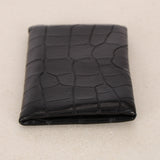 Hermès 2018 Noir Alligator Mississippiensis Calvi Card Case PHW