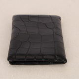 Hermès 2018 Noir Alligator Mississippiensis Calvi Card Case PHW