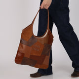 Limited Edition Miu Miu Brown Patchwork Ivy Bag