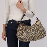Gucci Beige Diamante Medium Sukey Hobo