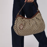 Gucci Beige Diamante Medium Sukey Hobo
