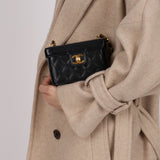 Ultra-Rare Chanel 1997 Caviar Turnlock Rectangular Mini Vanity Bag 24K GP