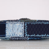 Rare Chanel Jumbo Single Flap Denim Patchwork 2014 SHW
