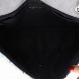 Rare Chanel Jumbo Single Flap Denim Patchwork 2014 SHW