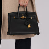 Hermès 2009 Noir Togo Retourne Birkin 25 GHW