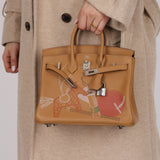 Limited Edition Hermès 2022 Biscuit Swift In and Out Birkin 25 PHW