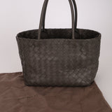 Bottega Veneta Small Intrecciato Cabat Tote Dark Taupe