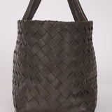 Bottega Veneta Small Intrecciato Cabat Tote Dark Taupe