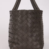 Bottega Veneta Small Intrecciato Cabat Tote Dark Taupe