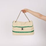 Chanel 2008 Perforated Calfskin Expandable Jumbo Flap