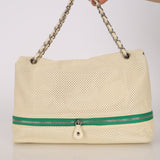 Chanel 2008 Perforated Calfskin Expandable Jumbo Flap