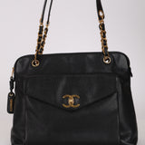 Chanel 1992 Caviar Front Pocket Tote 24K GP