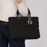 Christian Dior 2000 Denim Cannage Medium Lady Dior