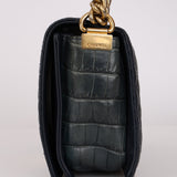 Chanel 2014 Bicolor Crocodile 'New' Medium Reverso Boy Bag BGHW