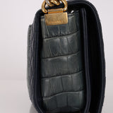 Chanel 2014 Bicolor Crocodile 'New' Medium Reverso Boy Bag BGHW